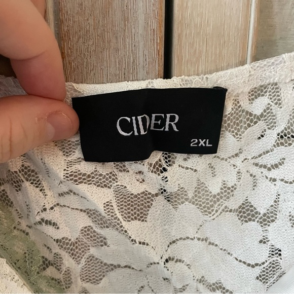 Cider NWOT Floral Lace faux Corset Tank Top size: 2XL - Picture 8 of 11